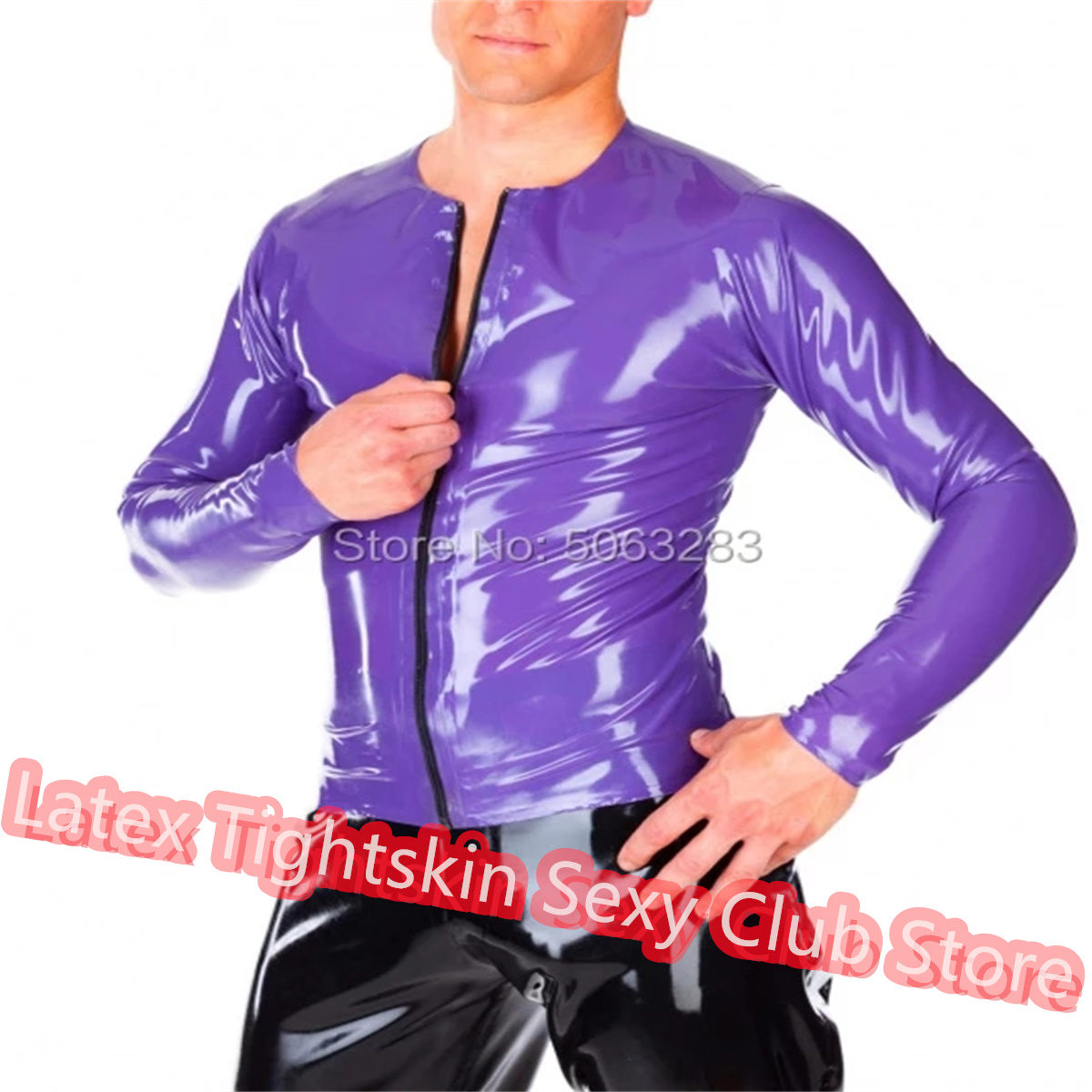 Men Accessories To Wear - Handmade Latex Men Shirt Rubber Tops