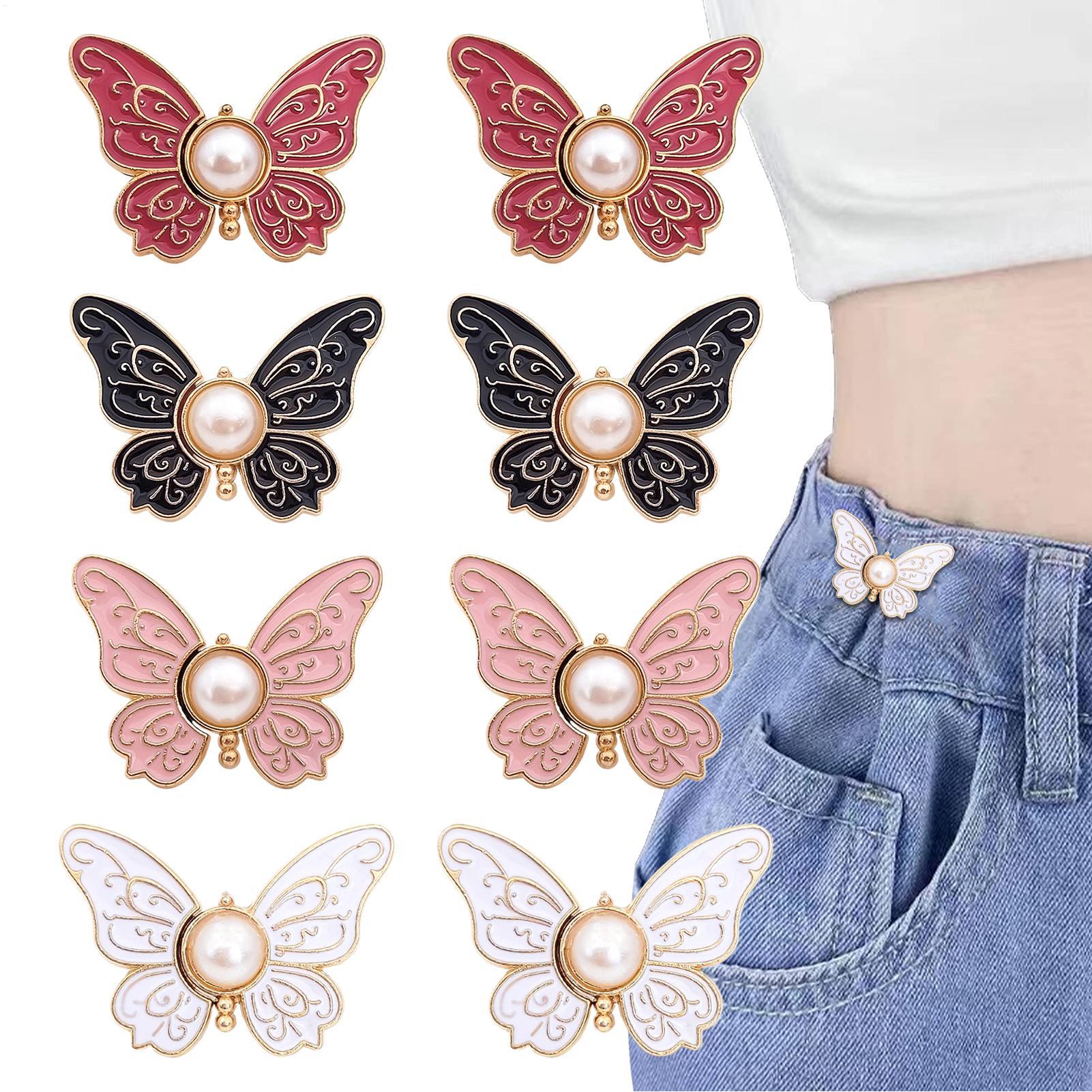 Men Accessories For Travel - Butterfly Jeans Button Adjustable Clips for