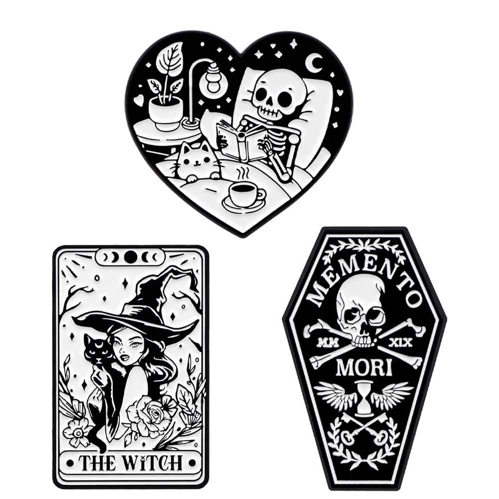 Skeleton Enamel Pins Witch Bro - đánh giá và giá Men Accessories For Birthday Gift