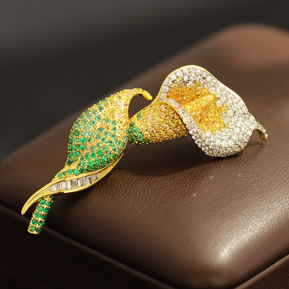 High-end Micro-inlaid Zircon E - đánh giá và giá Men Accessories Bouquet