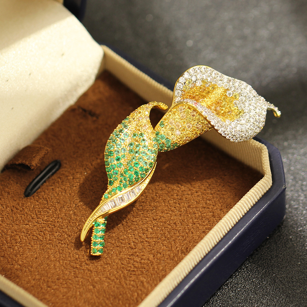 High-end Micro-inlaid Zircon E - đánh giá và giá Men Accessories Bouquet